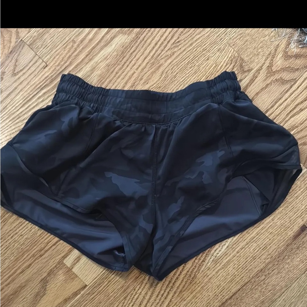 lululemon athletica Black Camo Women's Athletic Shorts